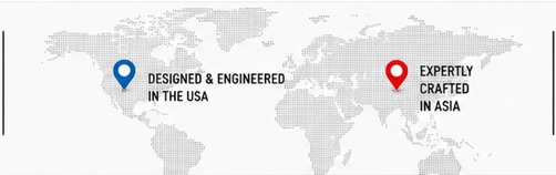 World map showing the USA and Asia